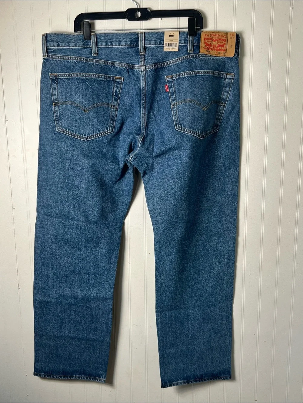 Mens 501 Levi's Button Fly Jeans Size 42 x 30 NWT Straight Leg Original Fit